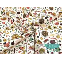 Algodón estampado Pizza