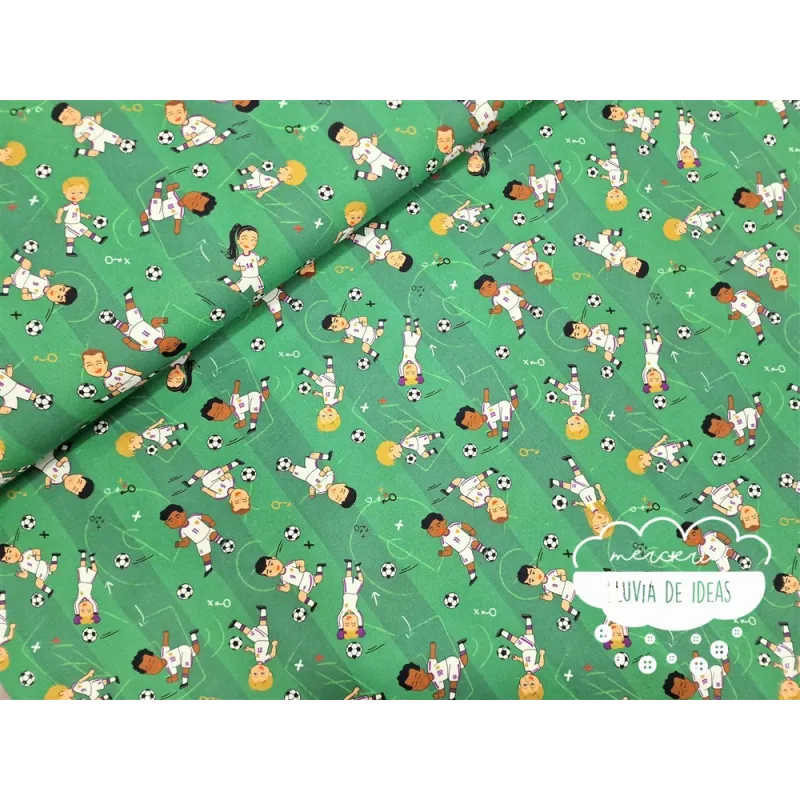 Algodón estampado Fútbol Madrid 
