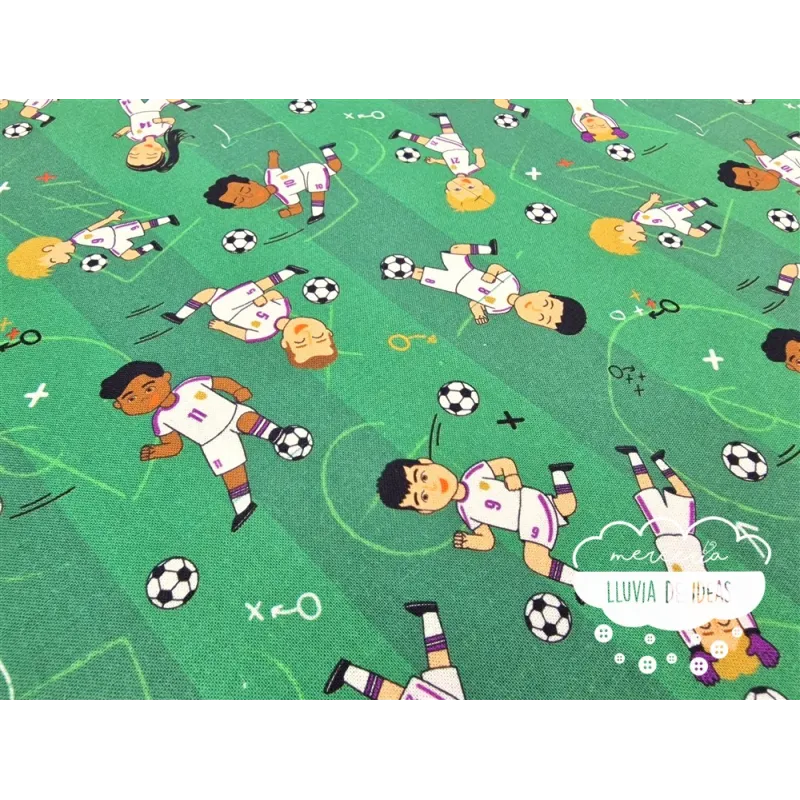Algodón estampado Fútbol Madrid 