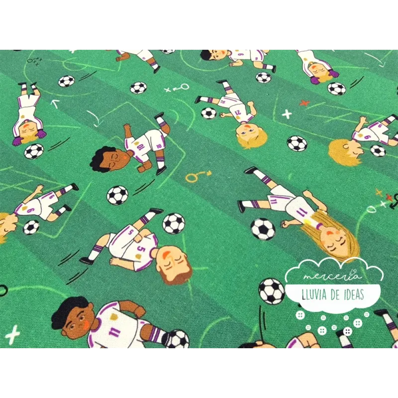Algodón estampado Fútbol Madrid 