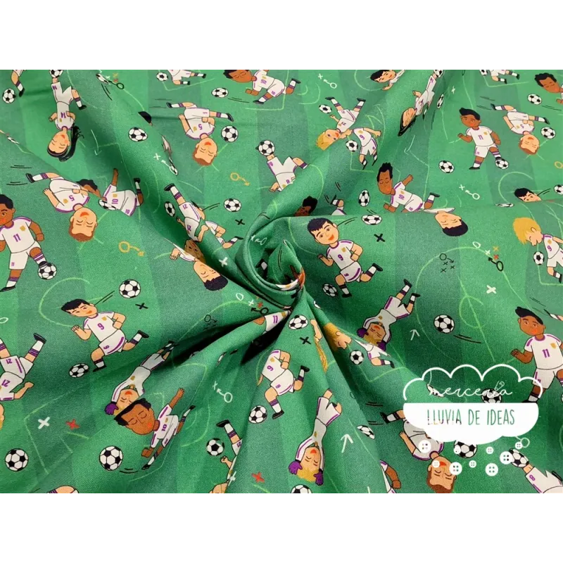 Algodón estampado Fútbol Madrid 
