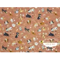 Algodón infantil Perros Coffee