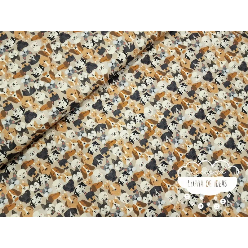 Algodón infantil Perros Happy