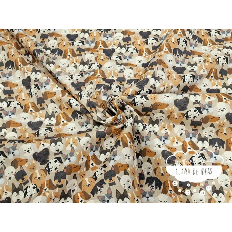 Algodón infantil Perros Happy