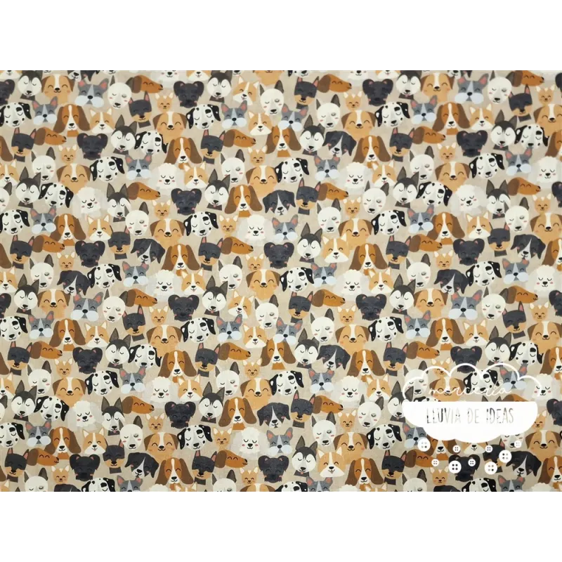 Algodón infantil Perros Happy