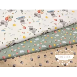 Algodón infantil Hipopótamos