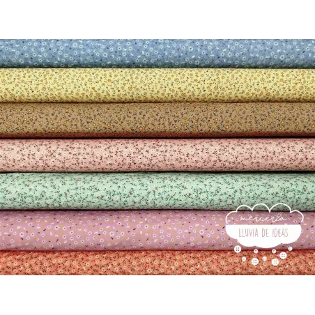 Algodón Flores Margaritas mini