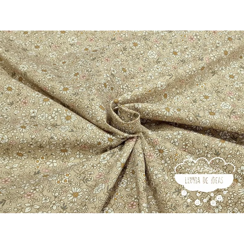 Algodón Flores Jardín Margaritas