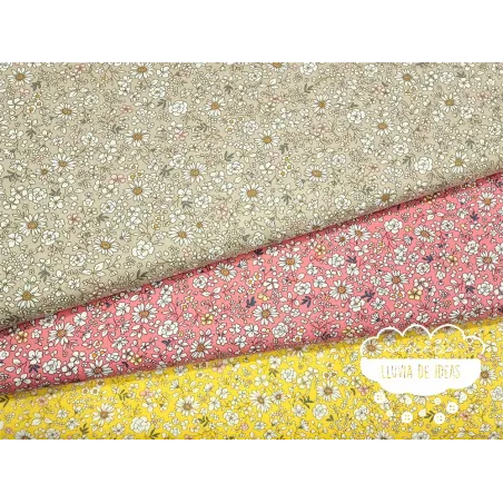 Algodón Flores Jardín Margaritas