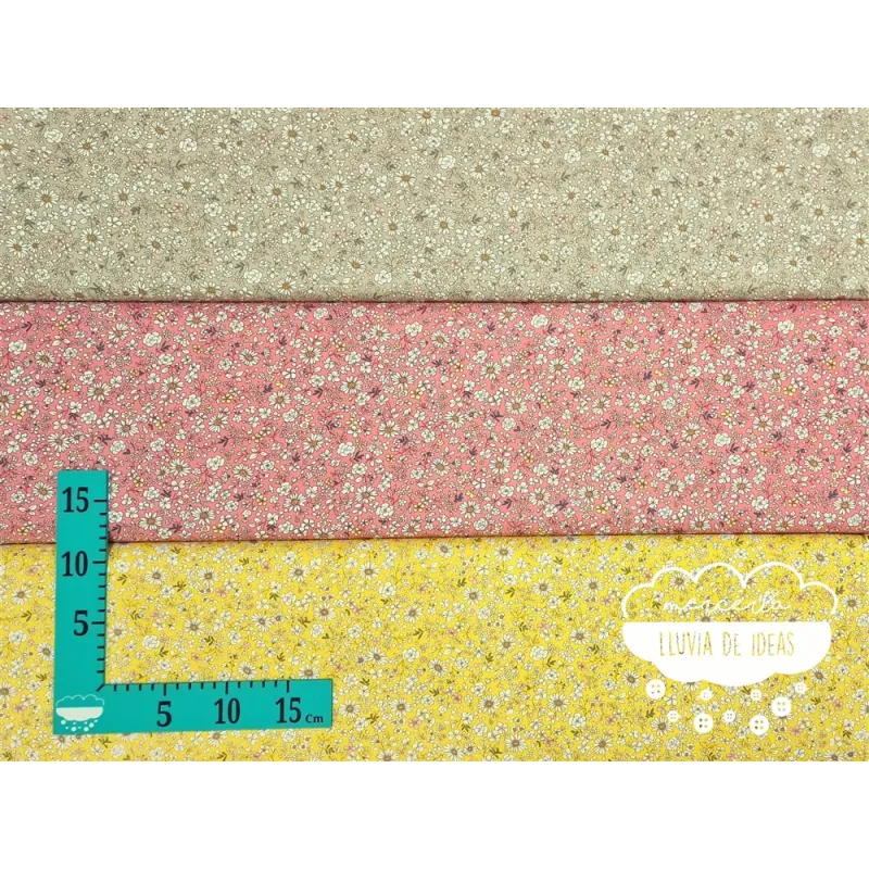 Algodón Flores Jardín Margaritas