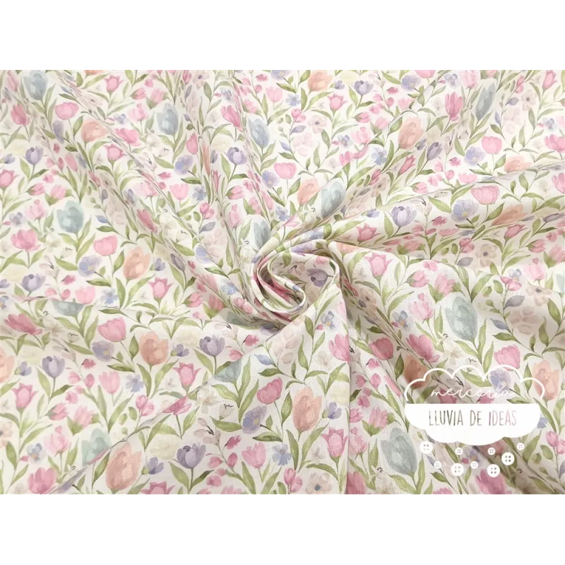 Algodón flores Tulipanes