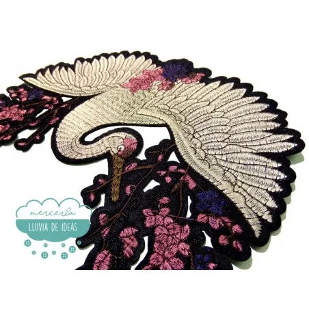 Parche bordado termoadhesivo - Garza