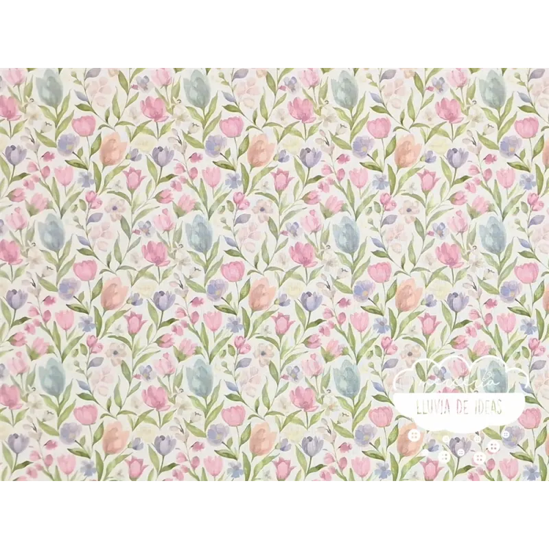 Algodón flores Tulipanes