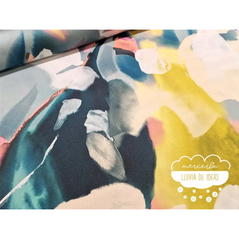 Piel de ángel estampación digital Blue