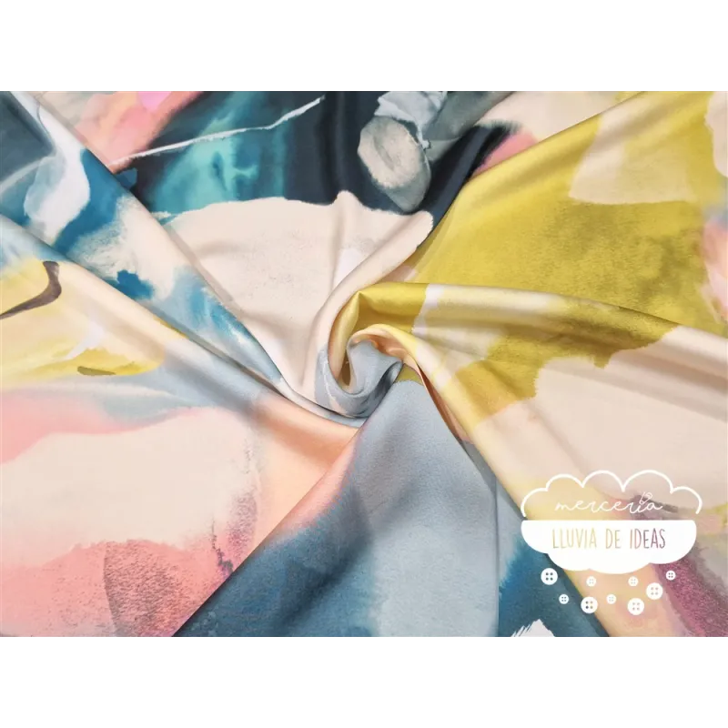 Piel de ángel estampación digital Blue