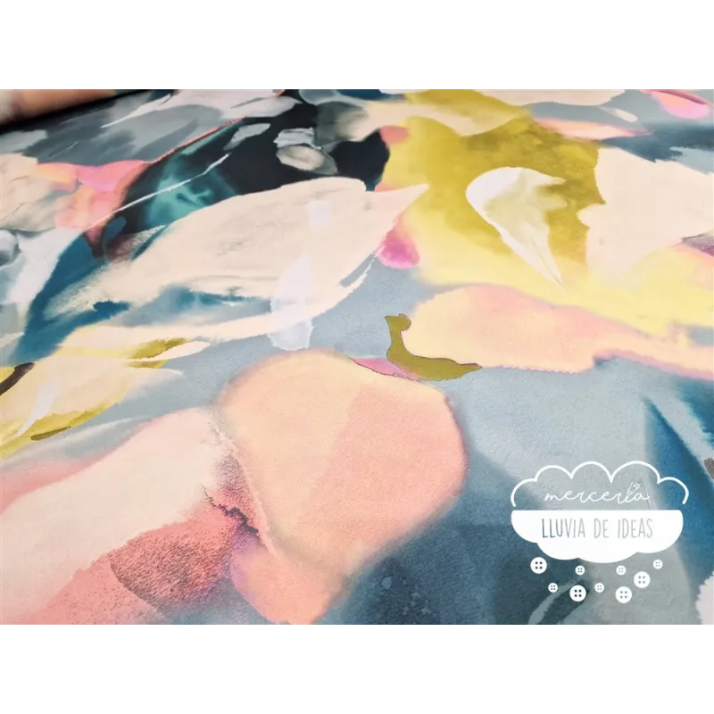 Piel de ángel estampación digital Blue