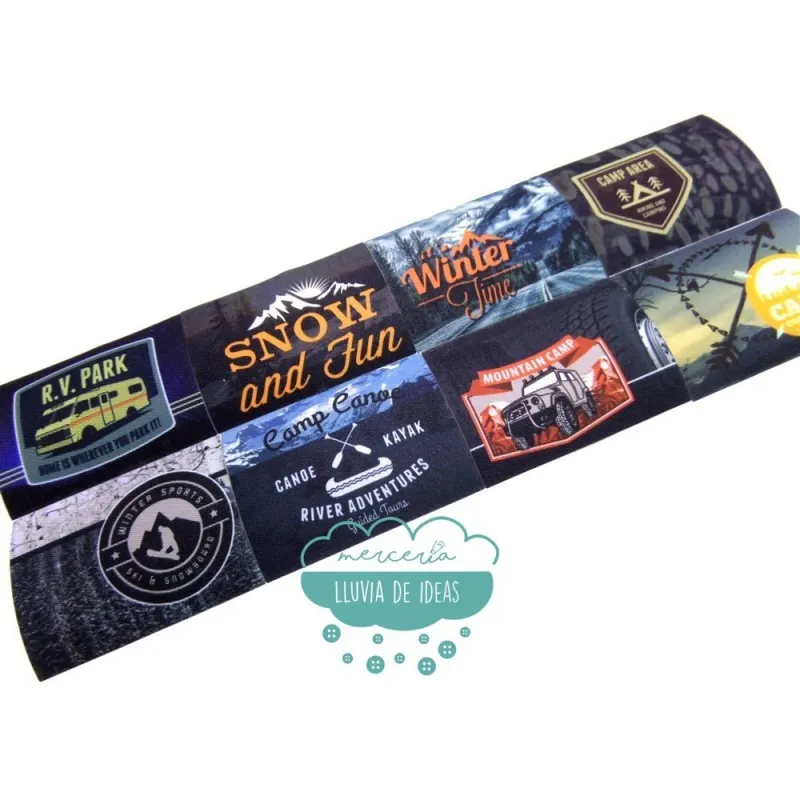 Parches serigrafiados termoadhesivos - Colección Camp