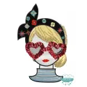 Parche para ropa Mujer Gafas Corazón