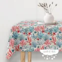 Mantelería antimanchas Corales