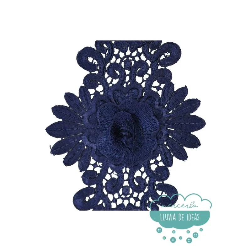 Aplicación bordada Flor Guipur Gisela