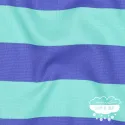 Canvas Rayas anchas Menta y azul