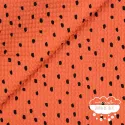 Waffle lunares fondo teja