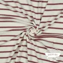 Punto rizo rayas Marsala oscuro