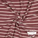Punto rizo rayas Marsala oscuro