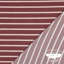 Punto rizo rayas Marsala oscuro