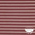 Punto rizo rayas Marsala oscuro