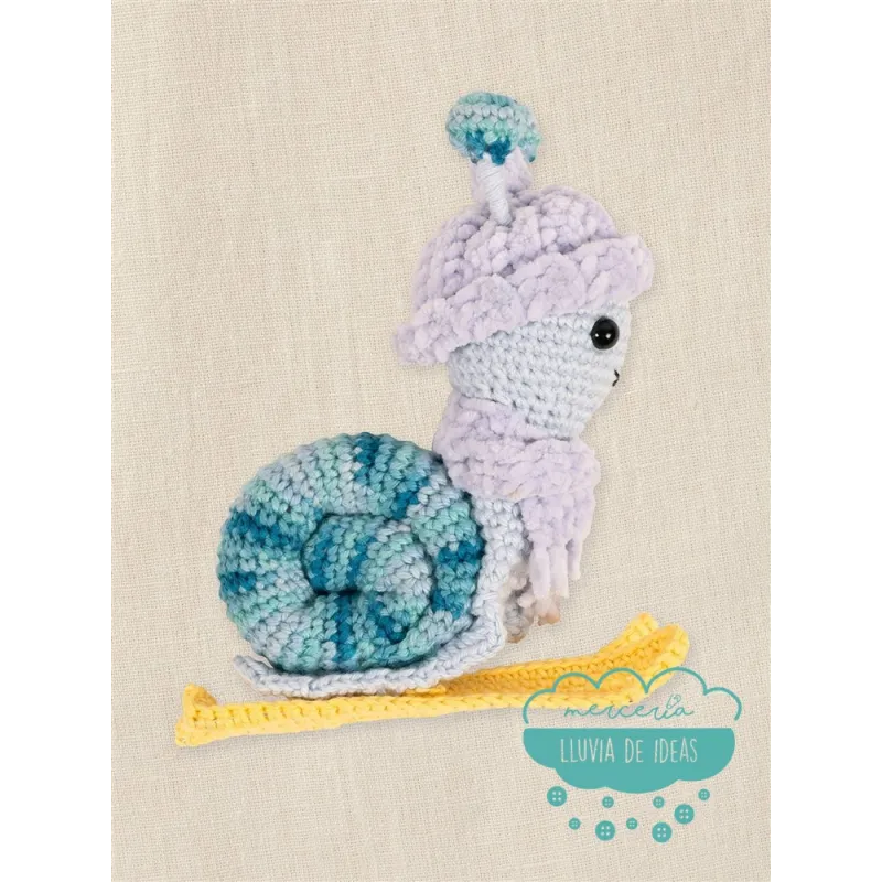 Kit Amigurumi Caracol esquiador DMC