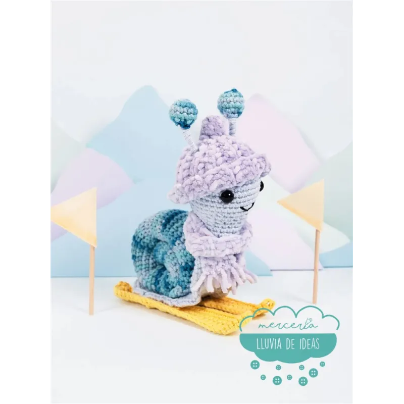 Kit Amigurumi Caracol esquiador DMC