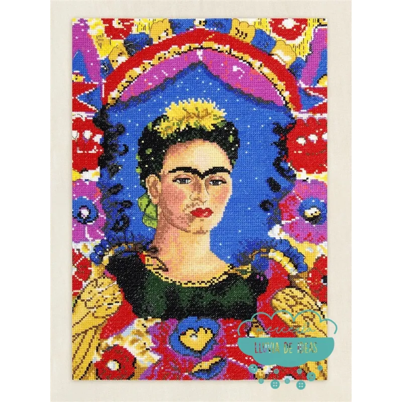 Kit punto de Cruz Frida Khalo DMC