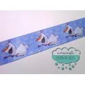 Cinta de raso o satén estampado - Colección Princesas Disney y Olaf