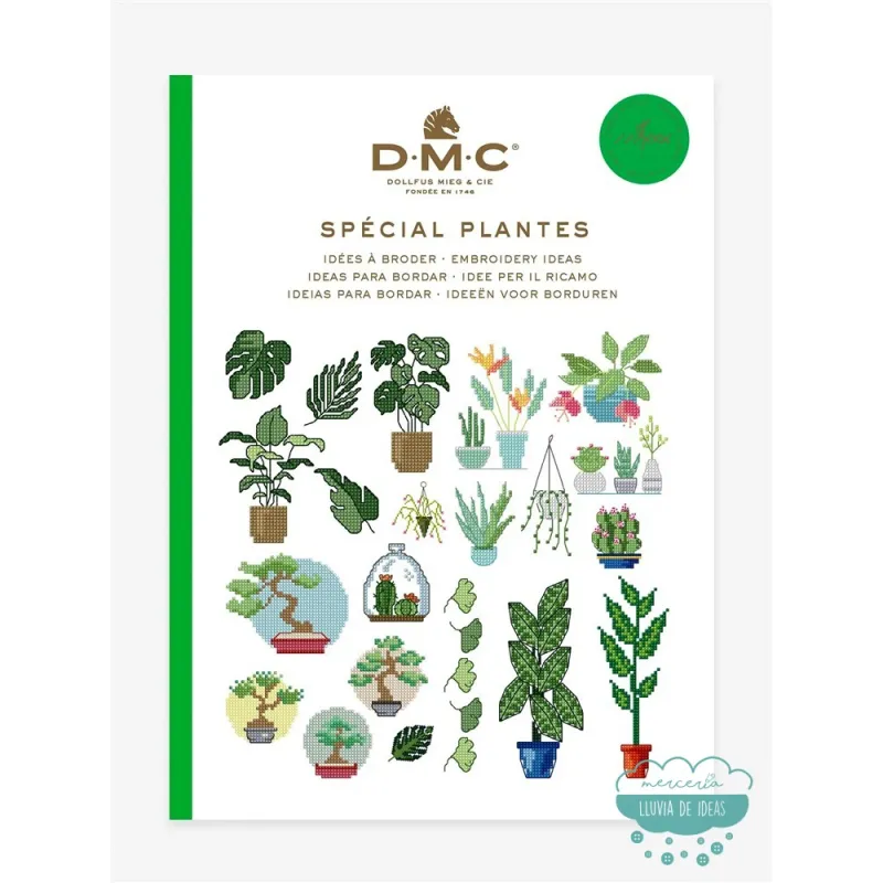 Mini libro punto de cruz Plantas DMC