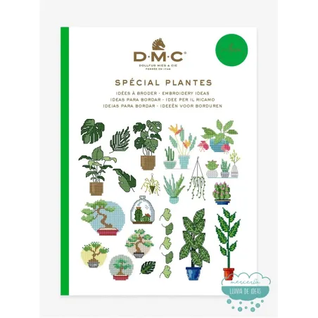 Mini libro punto de cruz Plantas DMC
