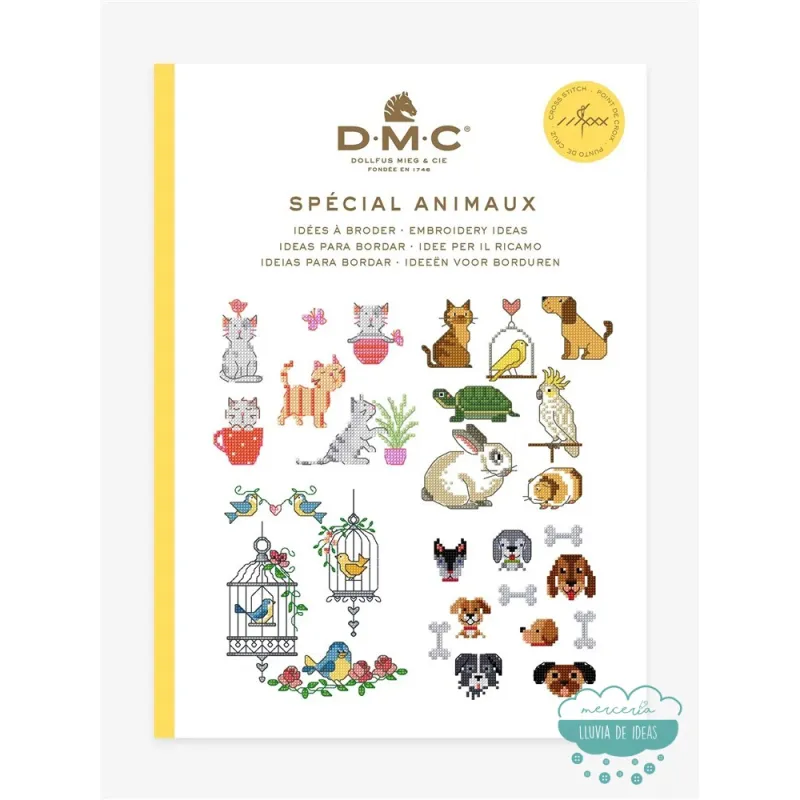 Mini libro punto de cruz Animales DMC