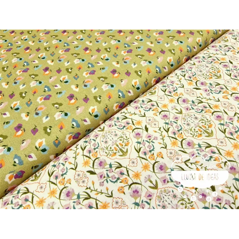 Algodón estampado Flores Cintia
