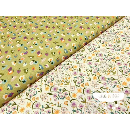Algodón estampado Flores Cintia