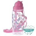 Botella infantil con correa y pajita Unicornios