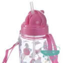 Botella infantil con correa y pajita Unicornios