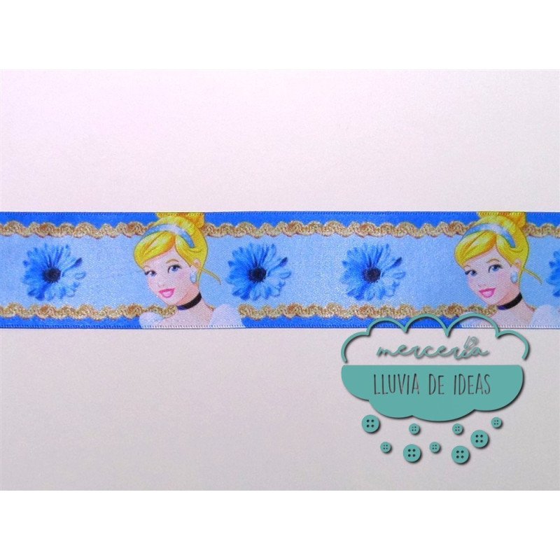 Cinta de raso o satén estampado - Colección Princesas Disney y Olaf