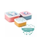 Set de 3 Tuppers infantiles o Fiambreras Unicornio Magic