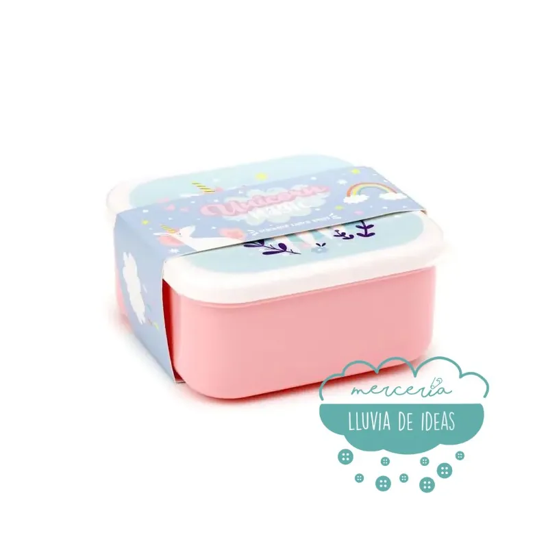 Set de 3 Tuppers infantiles o Fiambreras Unicornio Magic