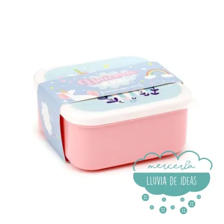 Set de 3 Tuppers infantiles o Fiambreras Unicornio Magic