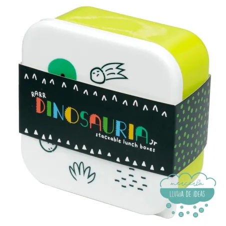 Set de 3 Tuppers infantiles o Fiambreras Dinosauria
