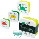 Set de 3 Tuppers infantiles o Fiambreras Dinosauria