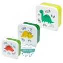 Set de 3 Tuppers infantiles o Fiambreras Dinosauria