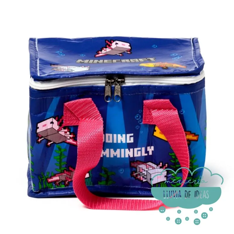 Bolsa isotérmica infantil Minecraft ajolote