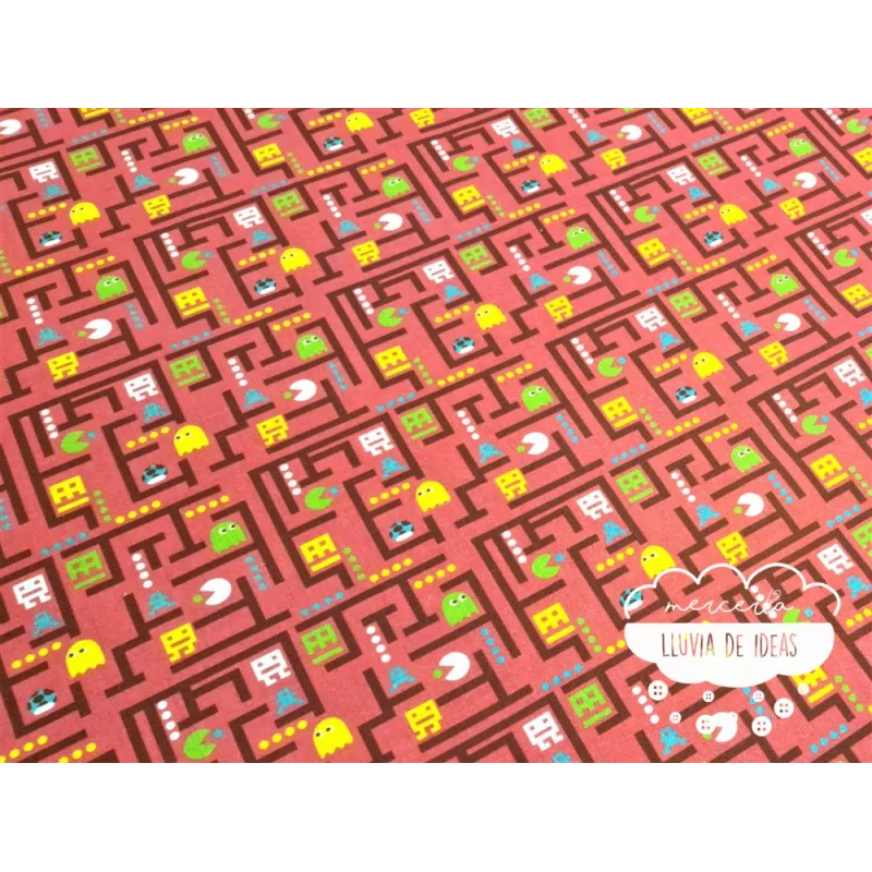 Algodón estampado Pacman